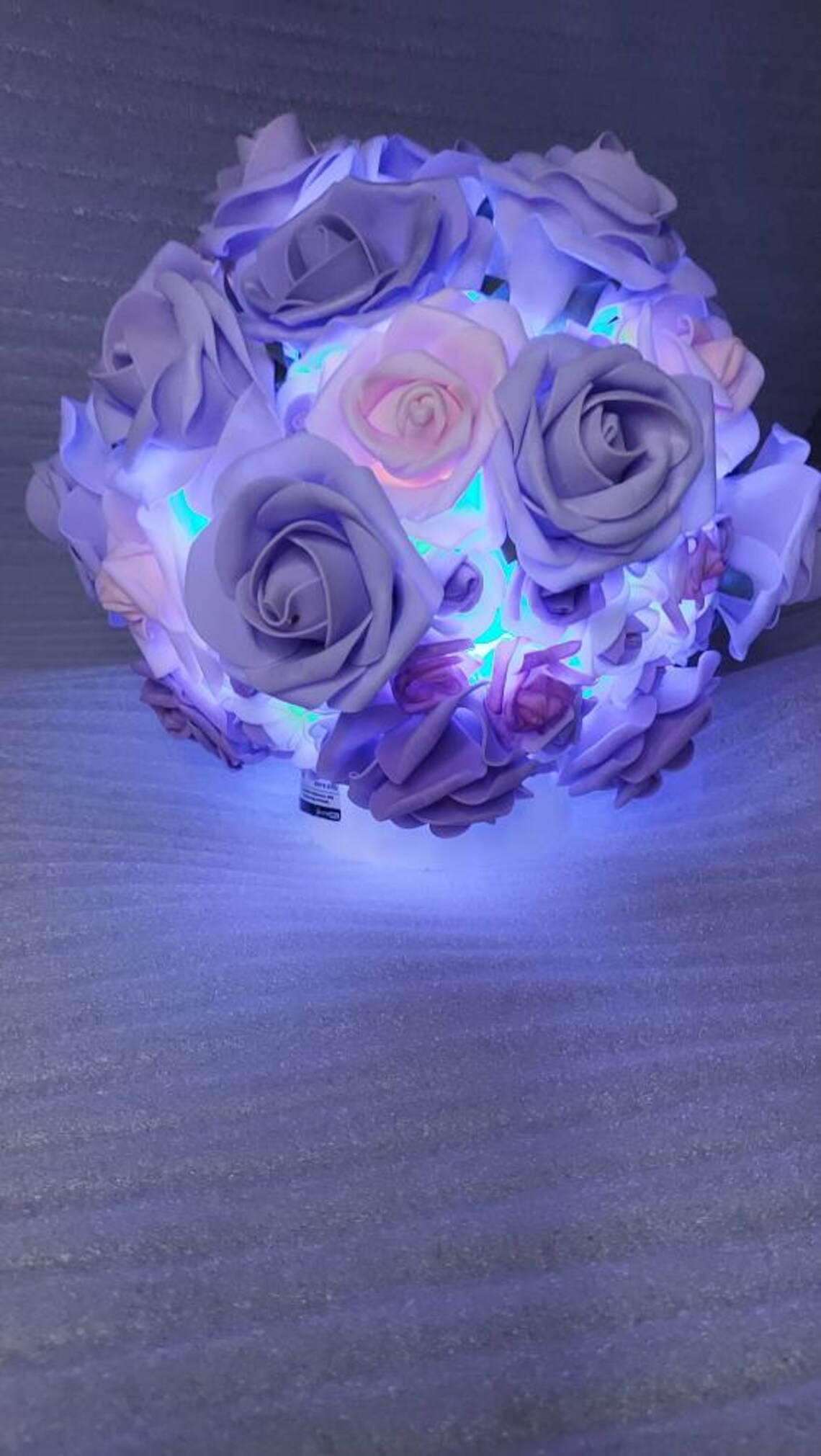 Wireless Table Lamp With Roses. Night Light LED Remote Control Etsy