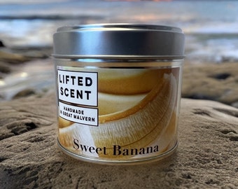 Sweet banana scented candle
