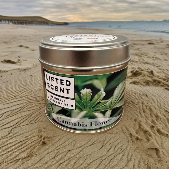 Scented Cannabis Flower candle  - organic soy wax