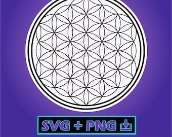 Flower of Life - Instant Download - SVG - PNG - Print, Cut File