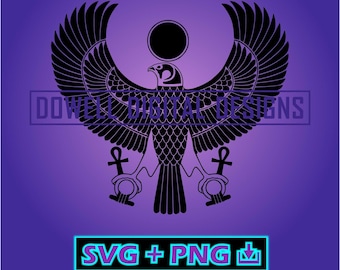 Horus Falcon - Egyptian God - Instant Download - SVG - PNG - Print, Cut File, Silhouette