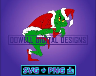 The Grinch - Instant Download - SVG - PNG - Print, Cut File, Layered SVG for Cricut