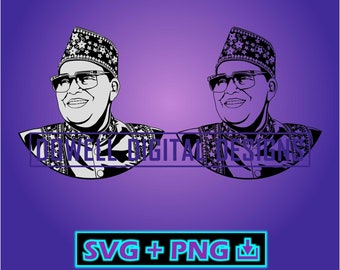 The Minister - Louis Farrakhan - Nation of Islam - Instant Download - SVG - PNG - Print, Cut File, Svg for cricut, Silhouette