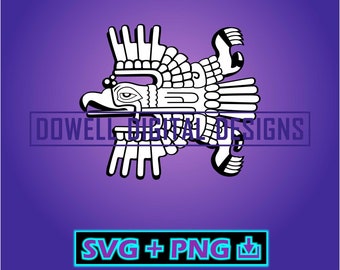 Aztec Eagle - Instant Download - SVG - PNG - Print, Cut File