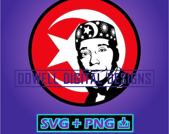 The Honorable Elijah Muhammad - Star And Crescent - Instant Download - SVG - PNG - Print, Cut File, Layered SVG for Cricut