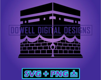 Kaaba - Instant Download - SVG - PNG - Print, Cut File, mecca, mosque, islam svg