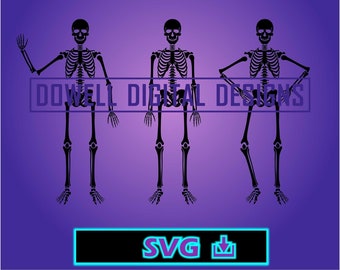 Posable Skeleton SVG - Instant Download - SVG - Cut File, Svg for Cricut, Silhouette