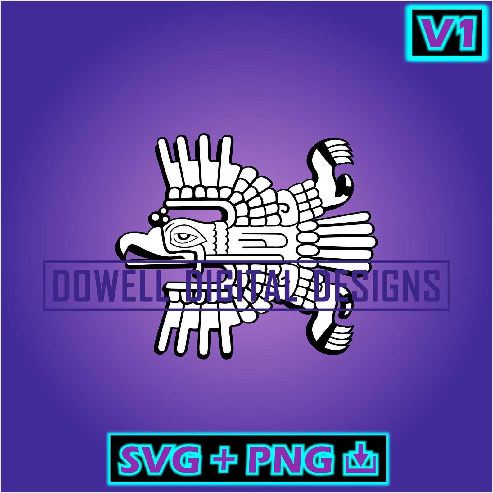 Aztec Eagle - Instant Download - SVG - PNG - Print, Cut File - Etsy