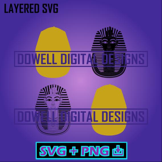 Tutankhamun Mask - Egyptian Pharaoh - Instant Download - SVG - PNG ...