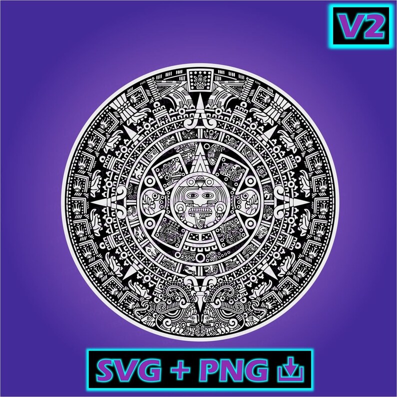 Aztec Calendar Instant Download SVG PNG Cut File Etsy Australia Aztec Calendar Instant Download SVG PNG Cut File Etsy Australia