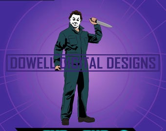 Michael Myers - Halloween - Horror SVG - Instant Download - SVG - PNG - Print, Cut File, Layered svg for cricut
