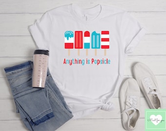 4th of July Popsicle PNG, Red White and Blue Sublimation (Digital Download)