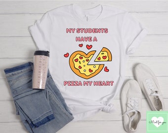 Pizza Herz Valentinstag PNG, lustiges Geschenk für Studenten (Digitaler Download)