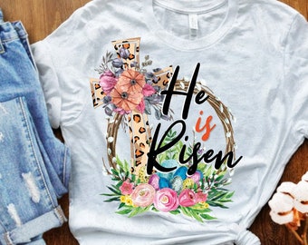 He is Risen Easter Png Sublimation Design, Easter Egg Basket Sublimation Design, Flower Waterslide, Watercolor floral, Instant Downlad