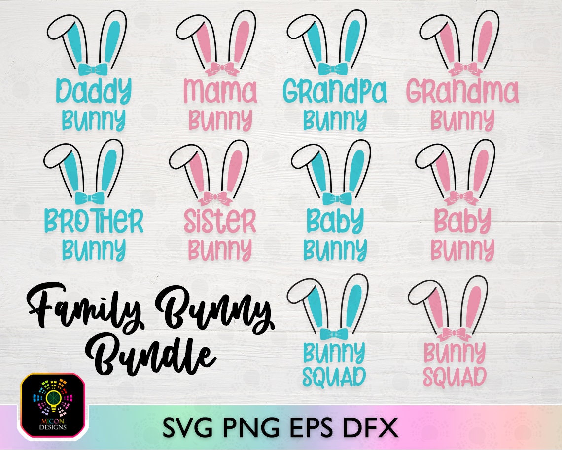 Download Easter Family Bunny SVG Bundle Easter Bundle Svg Bunny ...