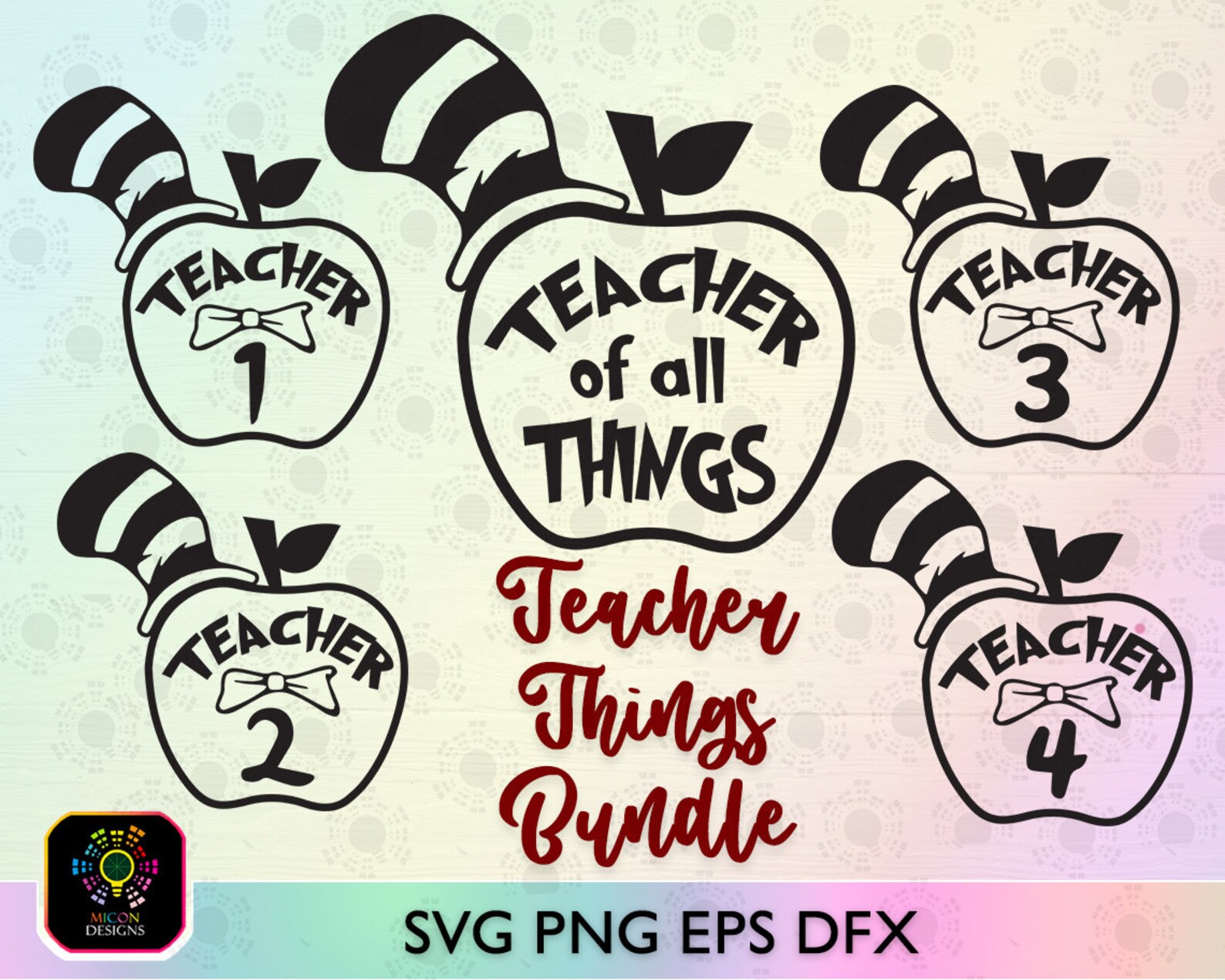 Teacher Of All Things Svg Bundle Teacher 1 Teacher 2 SVG | Etsy