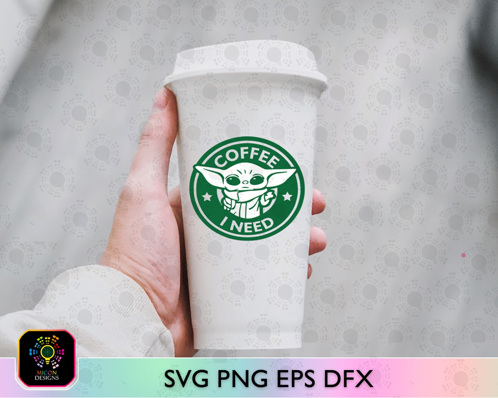 Download Baby Yoda Coffee Svg Coffee I Need Svg Dark Side Coffee Svg | Etsy