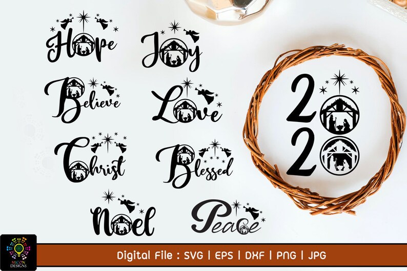 Christmas Nativity SVG Bundle Decoration Ornament Cut File | Etsy