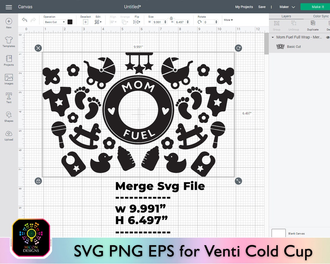 Download Full Wrap Mom Fuel Svg for Starbucks Venti Cold Cup 24oz ...