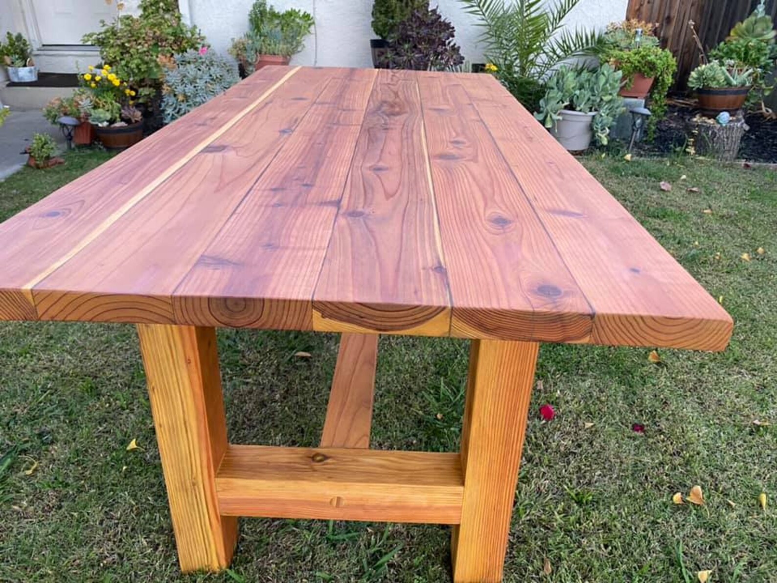 Dining table from redwood. Country design. Home Decor. Etsy