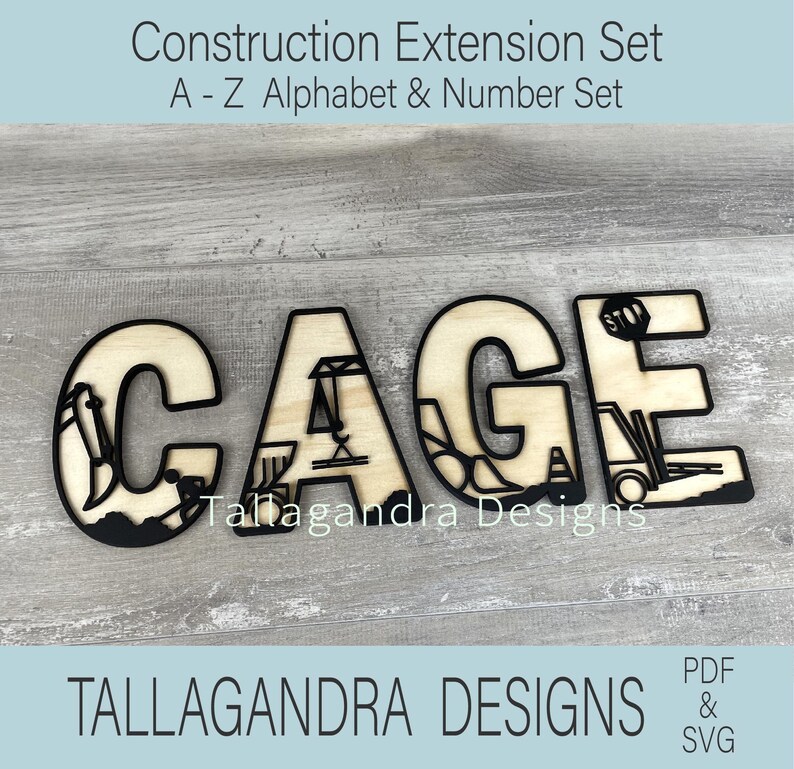CONSTRUCTION ALPHABET Extension Set + Numbers / SVG File - Etsy