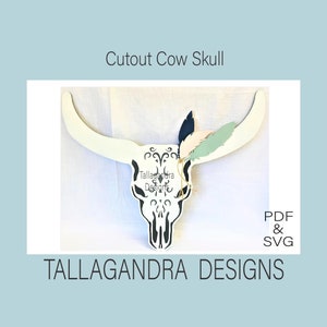 Cow Intricate cut out Skull / Laser SVG / Laser Cut File / Digital File