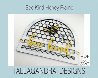 Bee Kind Wall Sign / Laser SVG File