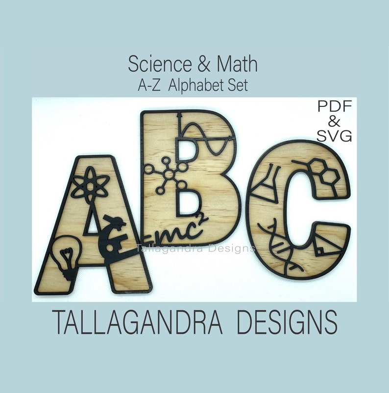 MATHS & SCIENCE ALPHABET - Svg File - Etsy Australia