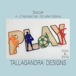 SOCCER SPORTS - 52 alphabet letters A-Z (plus &) / SVG Files