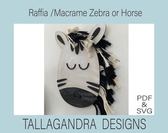 Zebra or Horse Wall Decor / Laser SVG / Macrame Frame