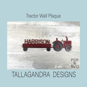 Tractor and Trailer Farm Name / Door Sign - Laser SVG File