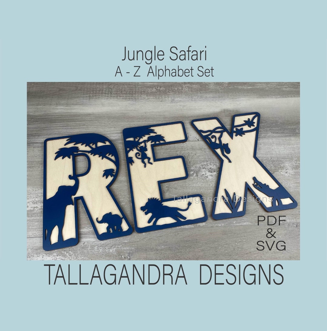 SAFARI JUNGLE Full 26 Alphabet Letters / SVG Files - Etsy