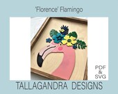 Florence the Flamingo / Floral Laser SVG File