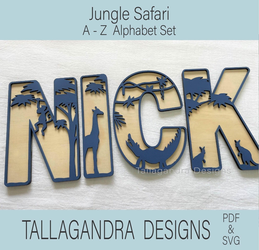 SAFARI JUNGLE - Full 26 Alphabet Letters / SVG Files - Etsy