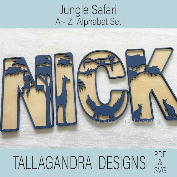 Jungle Letters - Etsy