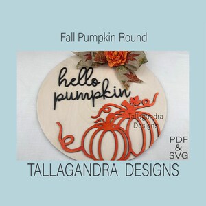 CALABAZA DE OTOÑO - 2 x opción Signo redondo / Archivo SVG