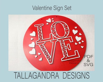 LOVE Valentine's Day or Wedding Sign - Laser SVG File