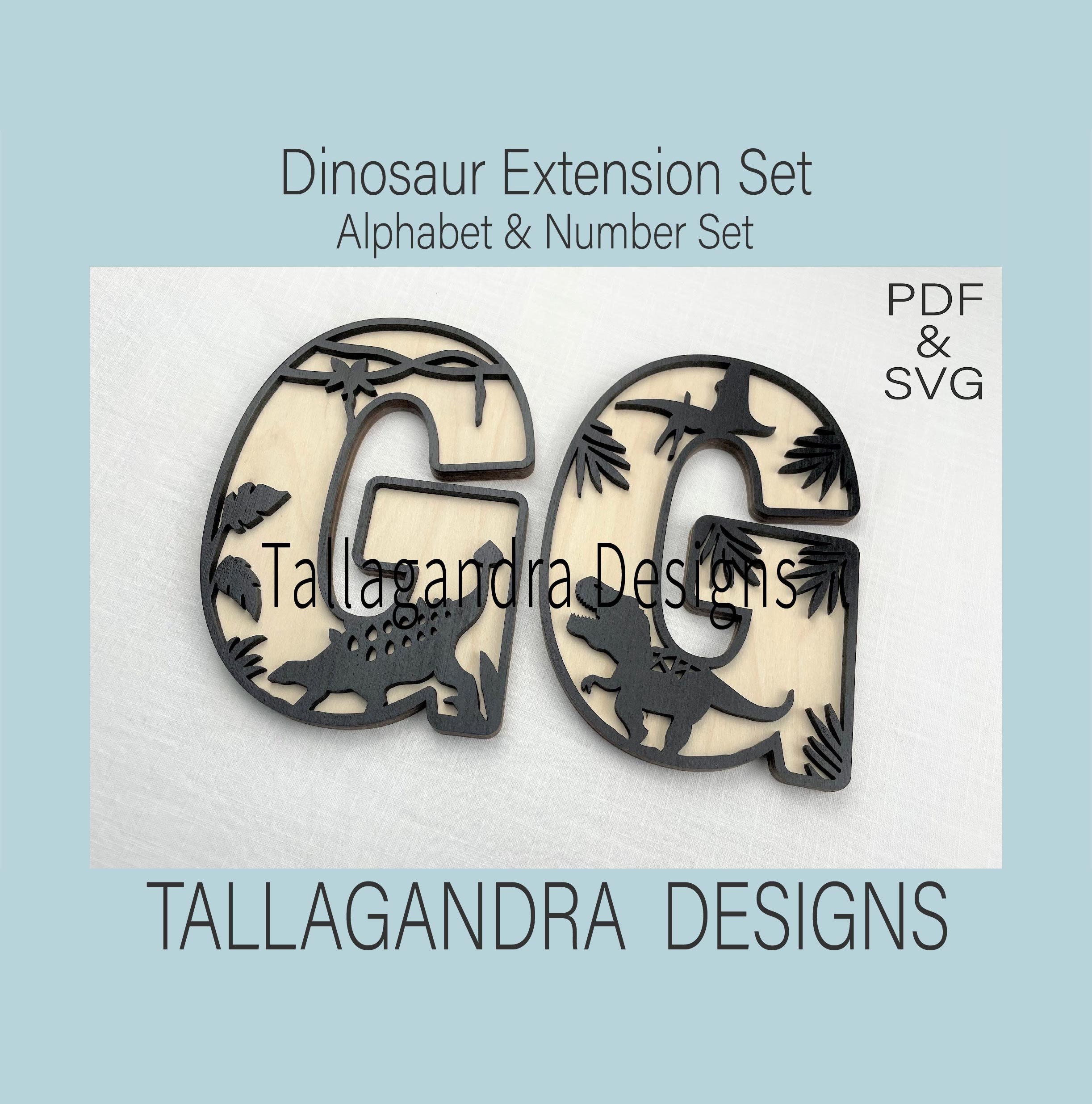 DINOSAUR ADVENTURES - Extension Set (plus numbers) / SVG Files