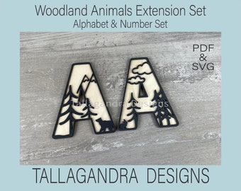 WOODLAND ANIMALS - Ensemble d’extensions (plus des nombres) / Fichiers SVG