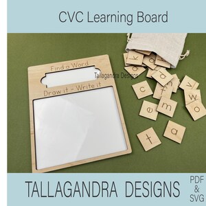 Cvc Letter Tile Pattern CVC Word Learning Aid With Full Alphabet Tiles - Laser SVG File - Etsy
