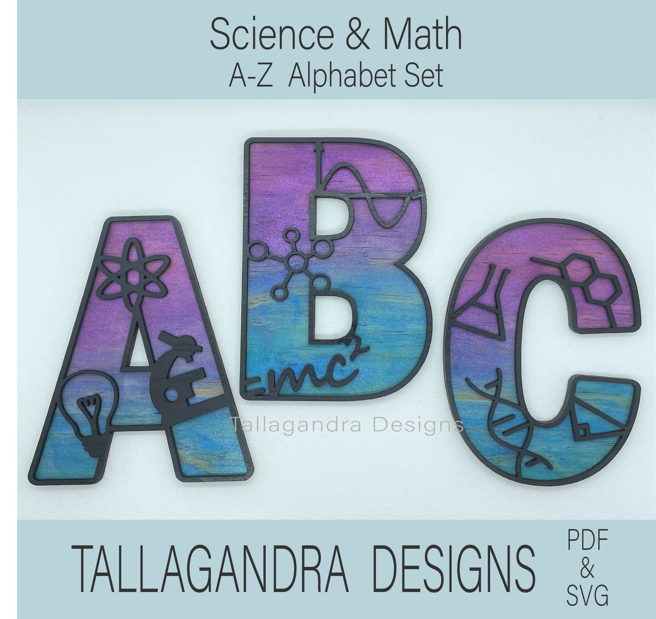 MATHS & SCIENCE ALPHABET - Svg File - Etsy Australia