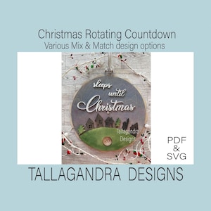 Christmas Countdown Wall Hanger - Laser File / SVG