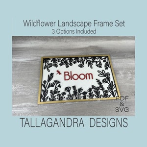 Wildflower Landscape Frames x 3 options - Laser SVG File