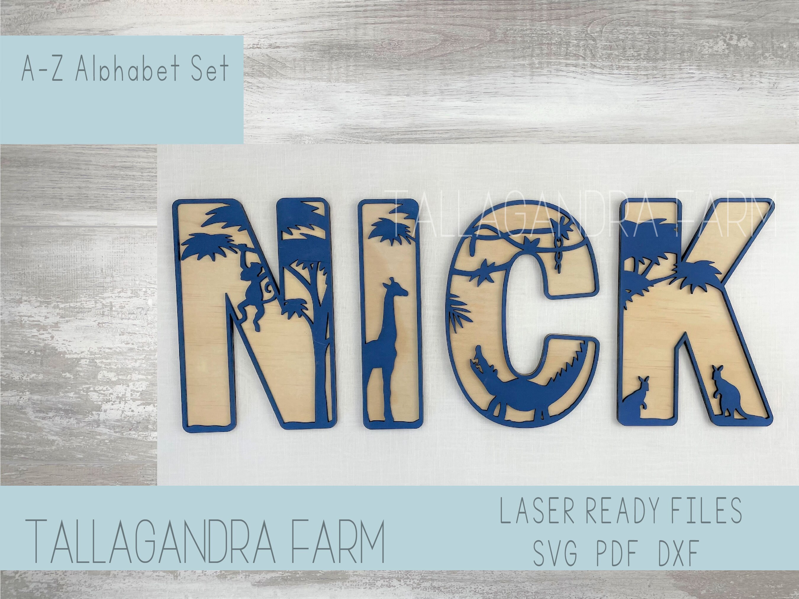 SAFARI JUNGLE Full 26 Alphabet Letters / SVG Files - Etsy