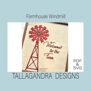 Farmhouse Windmill Sign / SVG File