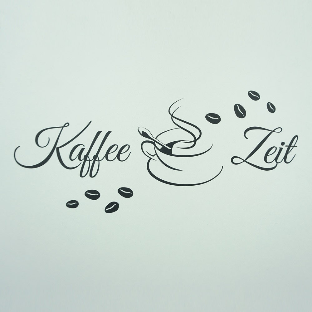 Wall Decal Coffee Time Coffee Wall Sticker Kitchen Coffee Etsy UK