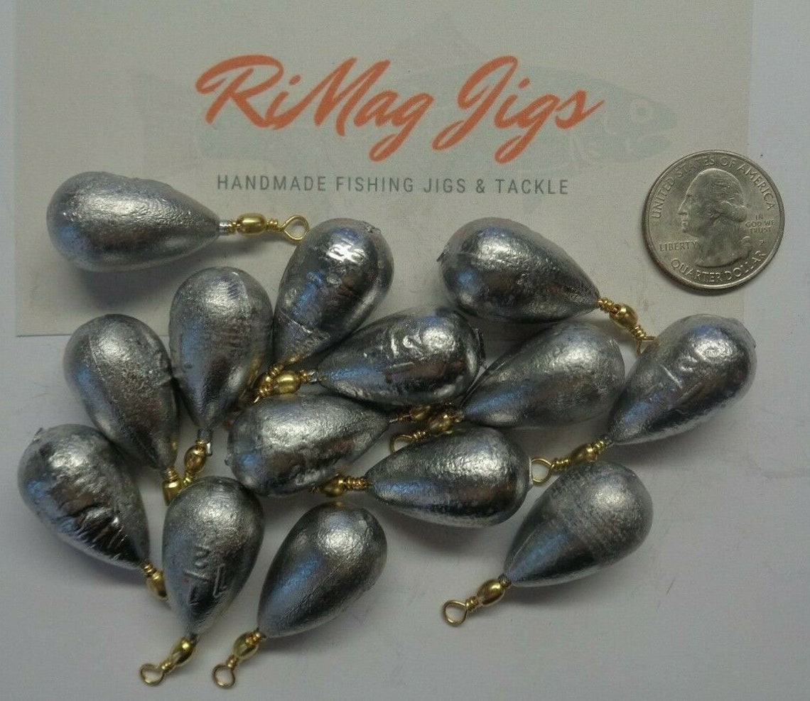 1 1/2oz Bass Casting Sinkers w/7 Brass Swivels Free Etsy