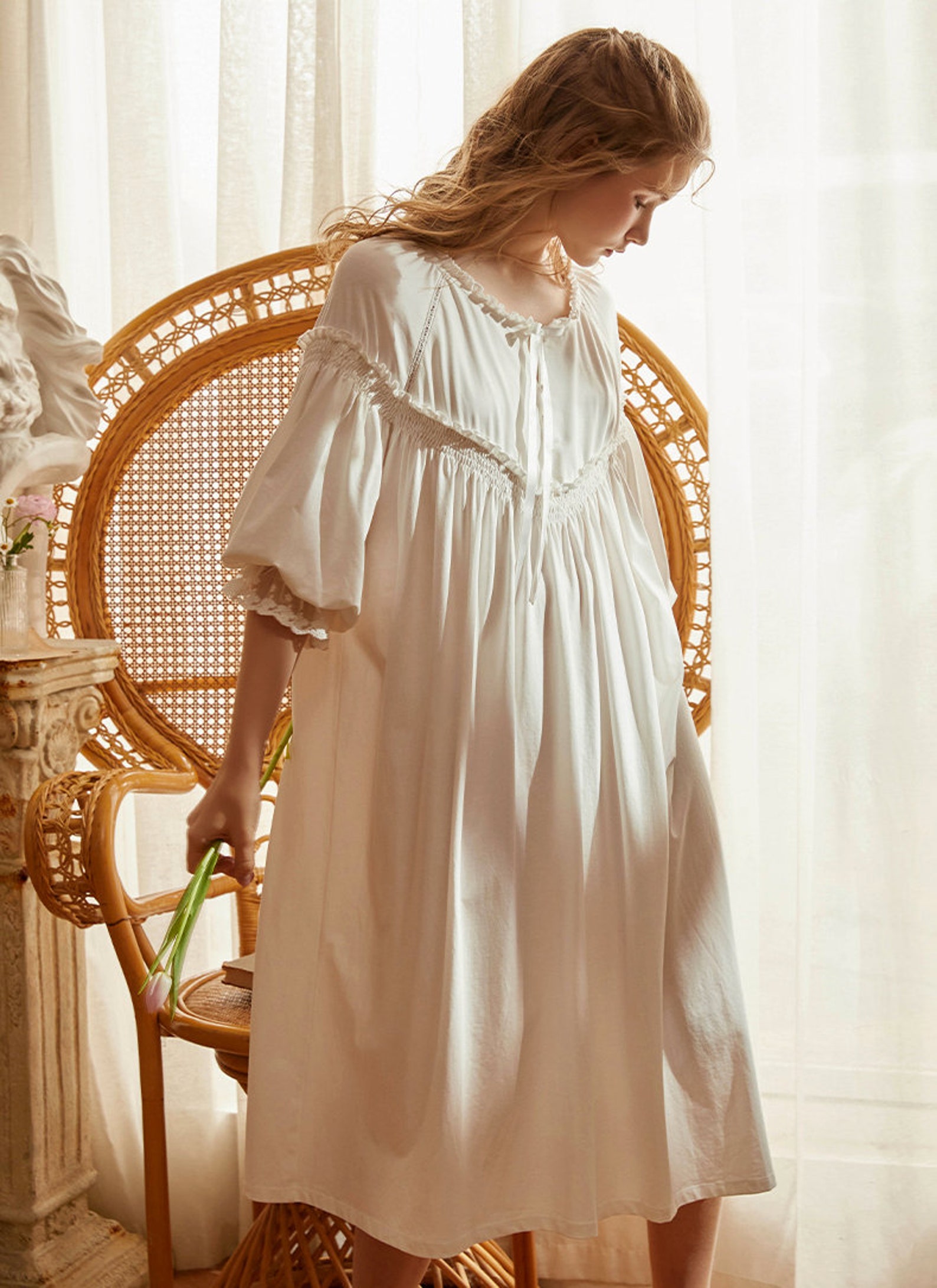 white night gown