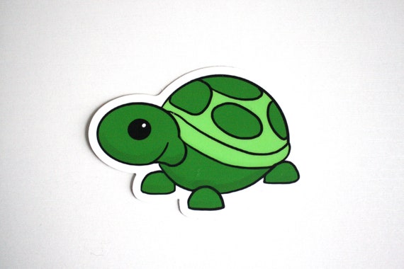Adopt me turtle vinyl sticker Roblox turtle decal | Etsy