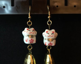 Lucky Cat Earrings, Fun and Quirky Cat Earrings!